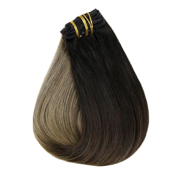 balayage extensions clip in remy clip